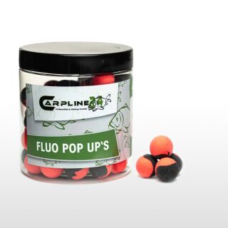 Carpline24 - Two Tone Fluo Pop Ups - Schwarz / Rot 16 mm...