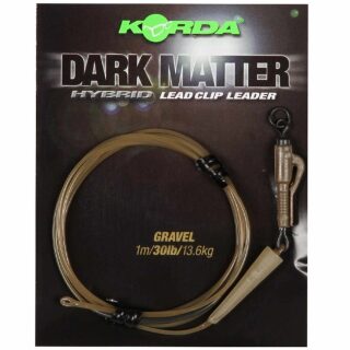 Korda Dark Matter Leader Hybrid Lead Clip Clay Brown 40lb - 1m