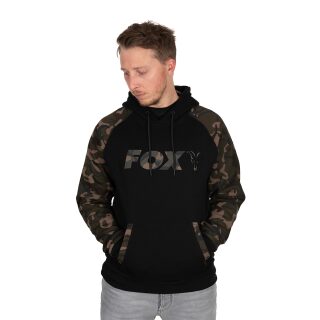 Fox - Black/Camo Raglan Hoody S