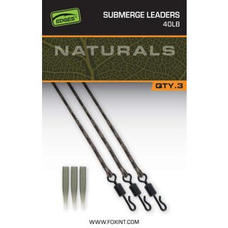 Fox - EDGES Naturals Submerge Leader 40lb x 3