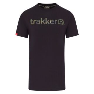 Trakker CR Logo T-Shirt Black Camo - L