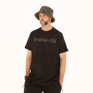 Trakker CR Logo T-Shirt Black Camo - XL