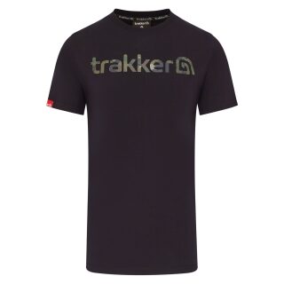 Trakker CR Logo T-Shirt Black Camo - XXL