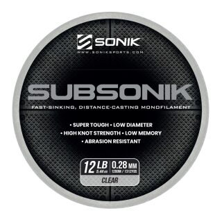 Sonik Subsonik Clear 22lb 0.38mm - 1200m