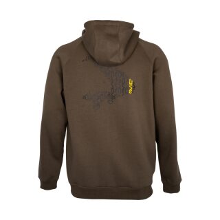 Avid Carp Compound Zip Hoodie Peat Brown