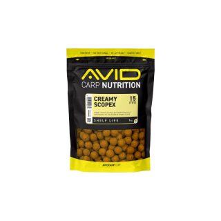 Avid Carp Creamy Scopex Boilies 1kg