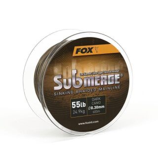 Fox - Submerge Sinking Braided Mainline - Dark Camo 25lb/0.16mm 300m