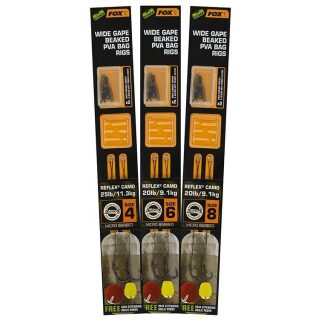 Fox - Edges Wide Gape Beaked PVA Bag Rigs 20lb Size 8...